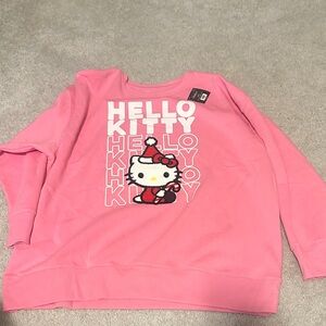 NWT Hello Kitty Pink Holiday Sweatshirt Adult L